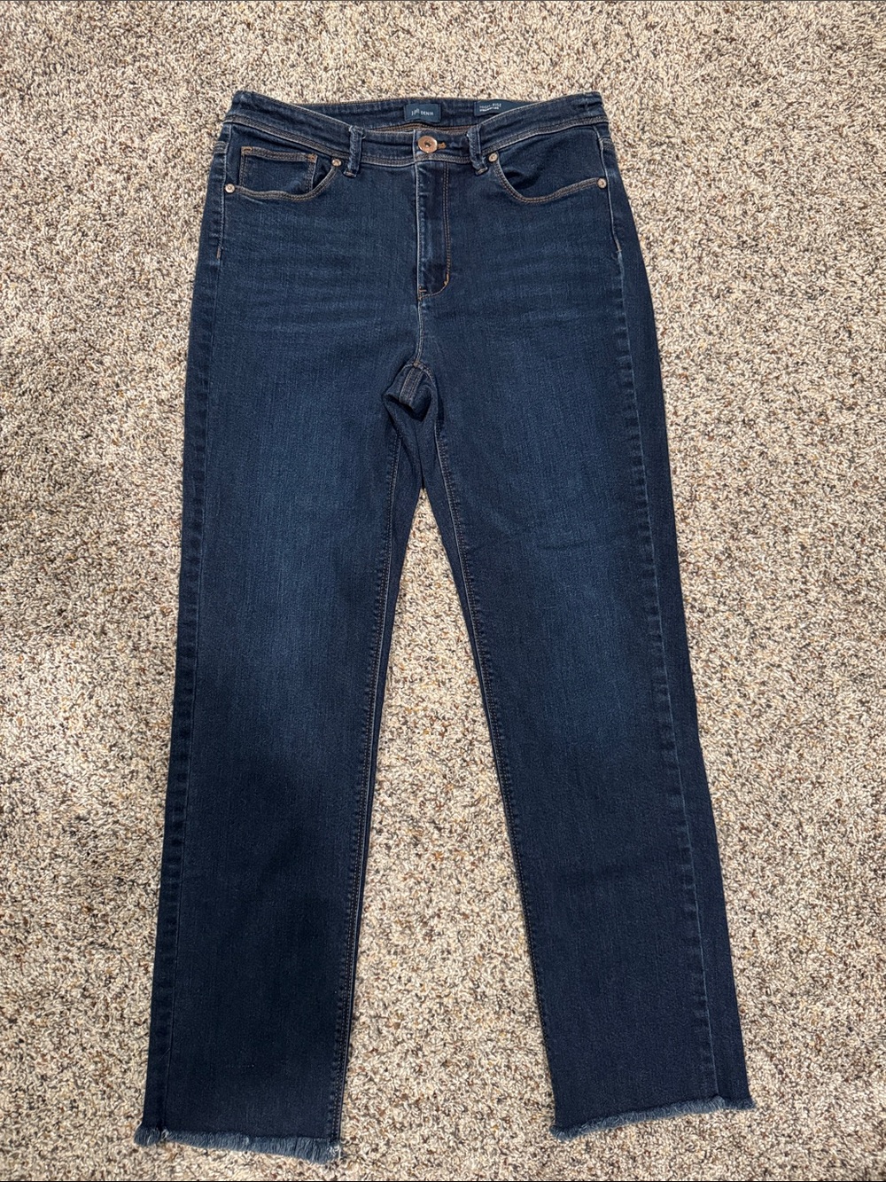 J. Jill High-Rise Straight Leg Jeans in Dark Indigo